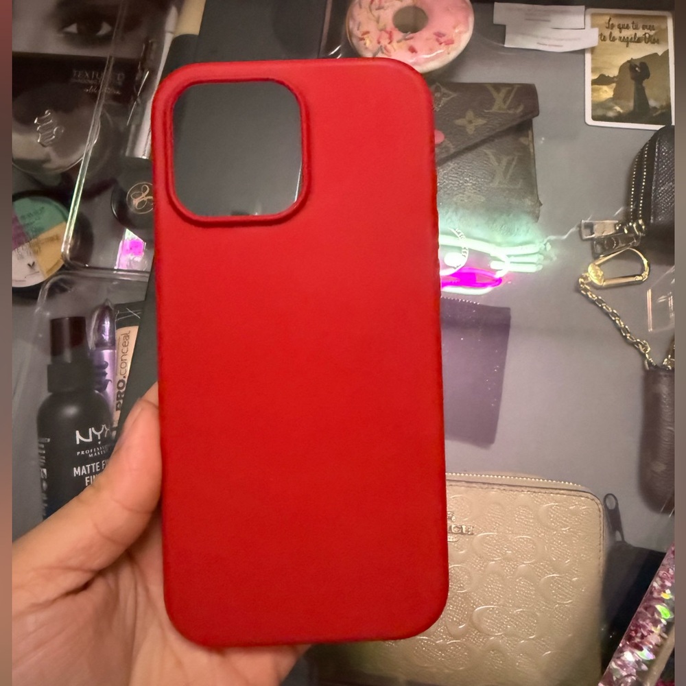 Red Silicone iPhone 16 Pro Max Phone Case